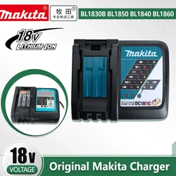 Оригинальное зарядное устройство Makita для литий-ионных аккумуляторов DC18RC со стандартным дисплеем 14,4 в 18 в Bl1830 Bl1430 Dc18Ra, электрическая зарядка DC18Rct 3A