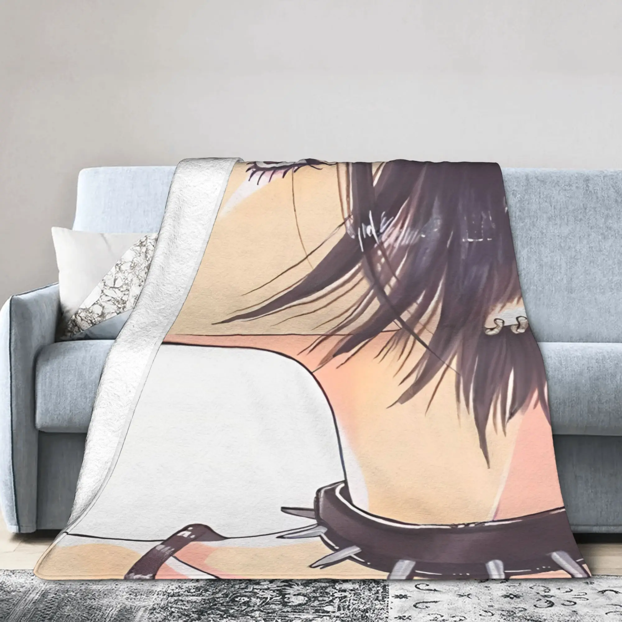 Nana Osaki Rectangle Slider Plush Blanket Anime Kawaii Cartoon Funny Throw Blankets for Home Hotel Sofa  150*125cm Bedspreads