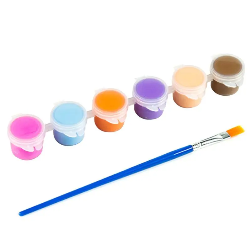 1 Set 3ml/5ml Hand-painted Acrylic Paint Children Safe Painting Pigments Kindergarten DIY Art Pigment Set Dropship