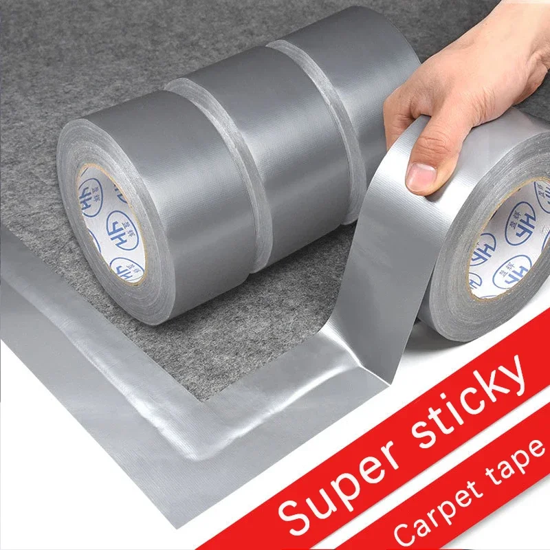 

Super Sticky Cloth Duct Tape Carpet Floor Waterproof Tapes High Viscosity Silvery Grey Adhesive Tape DIY Home Decoration 10meter