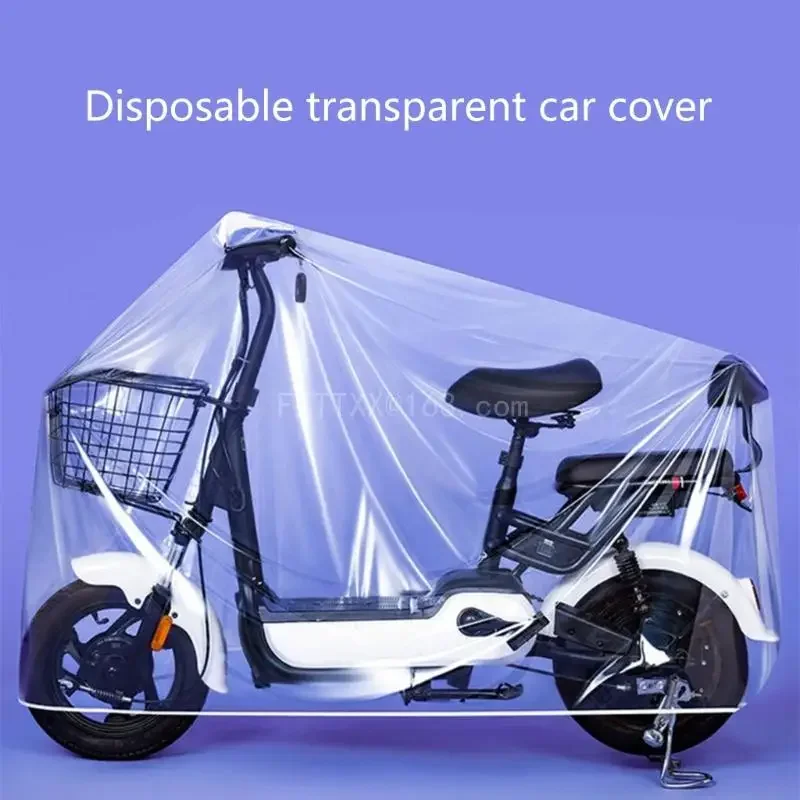 Motorcycle cover Transparent protective cover all seasons outdoor waterproof electric bicycle scooter rain and dust cover