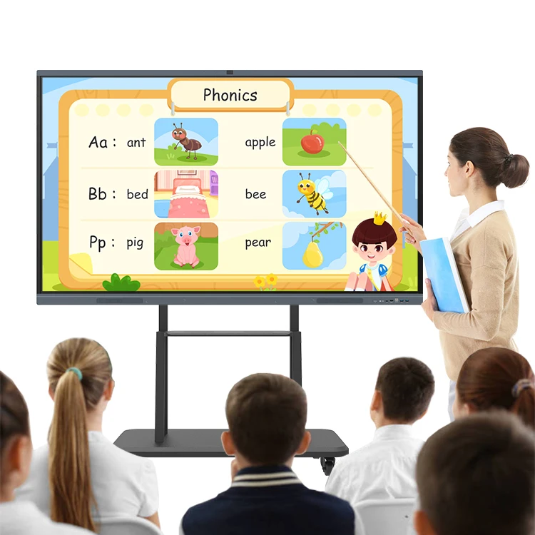 86'' Lcd Led 4mm Tempered Glass IFP Interactive Flat Panel Smart Board For School