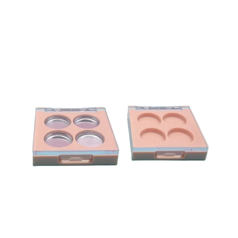 

20pcs Eye Shadow Dish Pink Square Blush Highlight Powder Holder Lipstick Container 4 Grids Empty Eyeshadow Palette Pallet