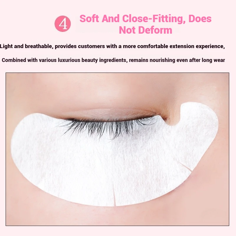 50 pares de remendos de hidrogel para extensão de cílios, suprimentos para extensão de cílios, gel sob almofadas para os olhos, maquiagem
