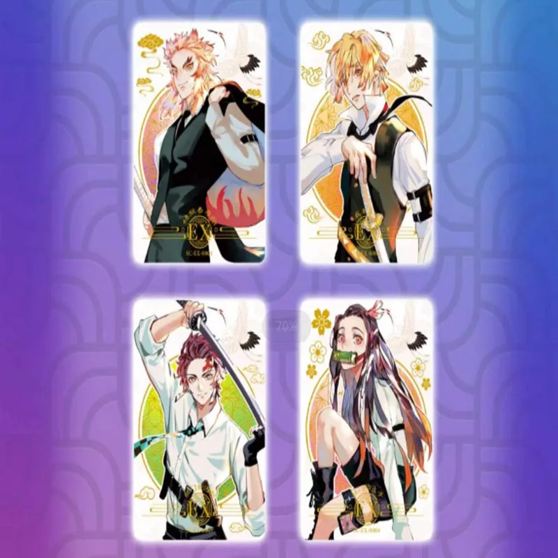 Little Dino Demon Slayer Cards Booster Box Anime Collection Game PVC Material Gacha Ultimate Set
