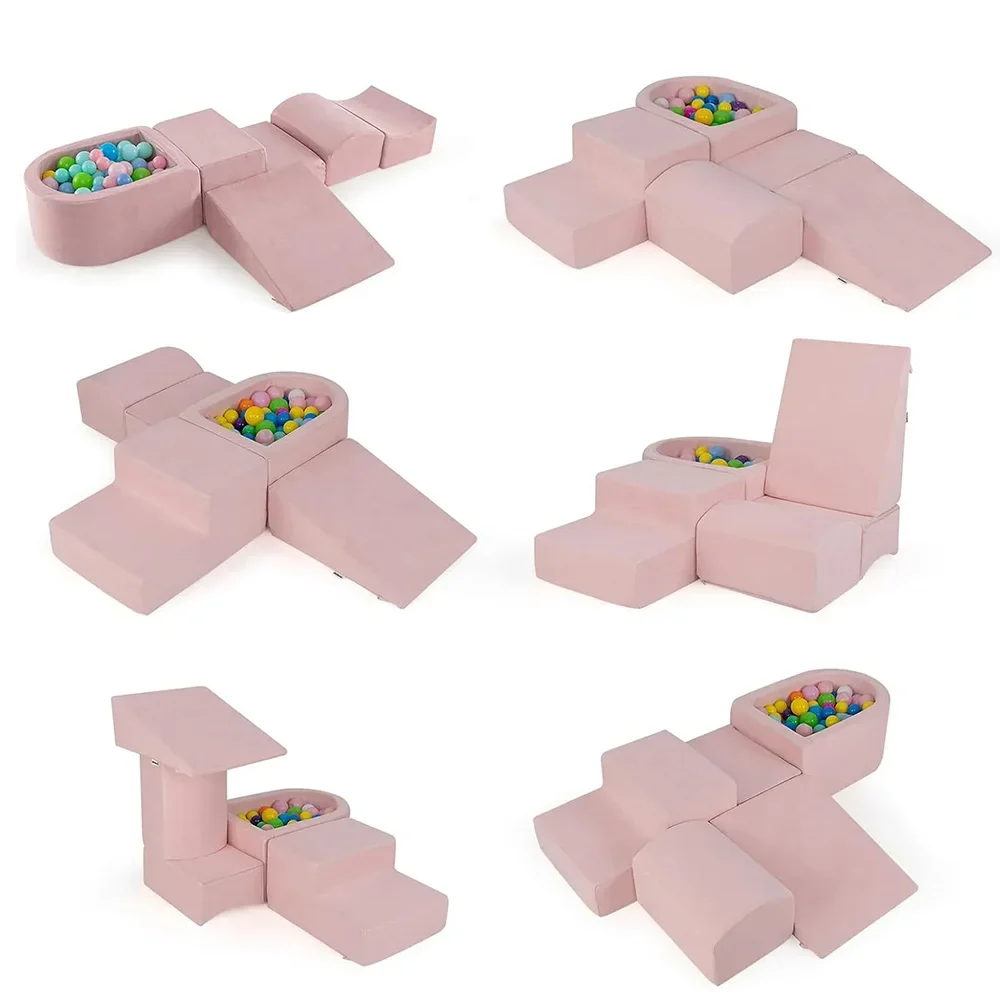 Design popolare Colorato Per i più piccoli in età prescolare Attrezzatura da gioco morbida per interni ed esterni Edificio per bambini Memory Foam Divano Ball Pit School