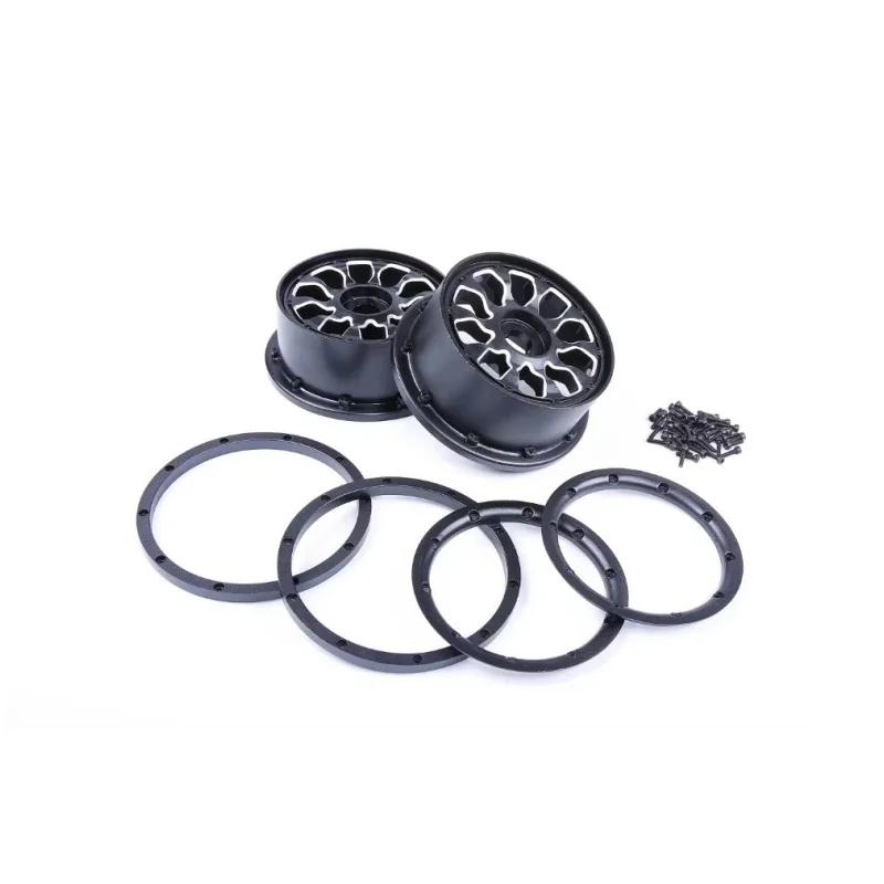 Cast Aluminum Rims with Aluminum Bead-locks for LOSI 5IVE-T  Rovan LT SLT Buggy or King Motor X2