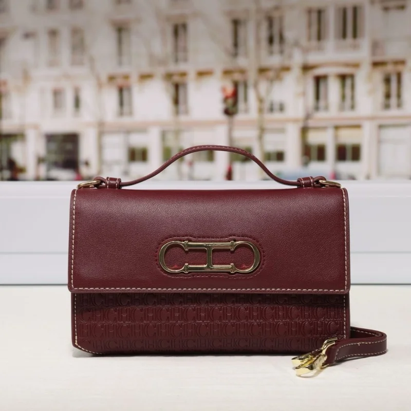 

CH женская классическая модная сумка через плечо в стиле ретро, легкая роскошная популярная классическая модель, большая вместительная сумка через плечо с пряжкой и логотипом бренда