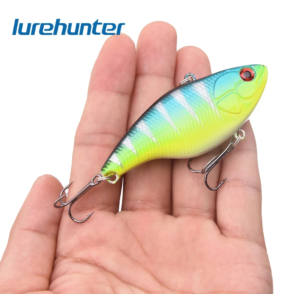 1PCS Hard VIB Lures  Fishing Bait Treble Hooks Sinking Crankbait  Wobber Fishing Tackle 7.5cm 18g