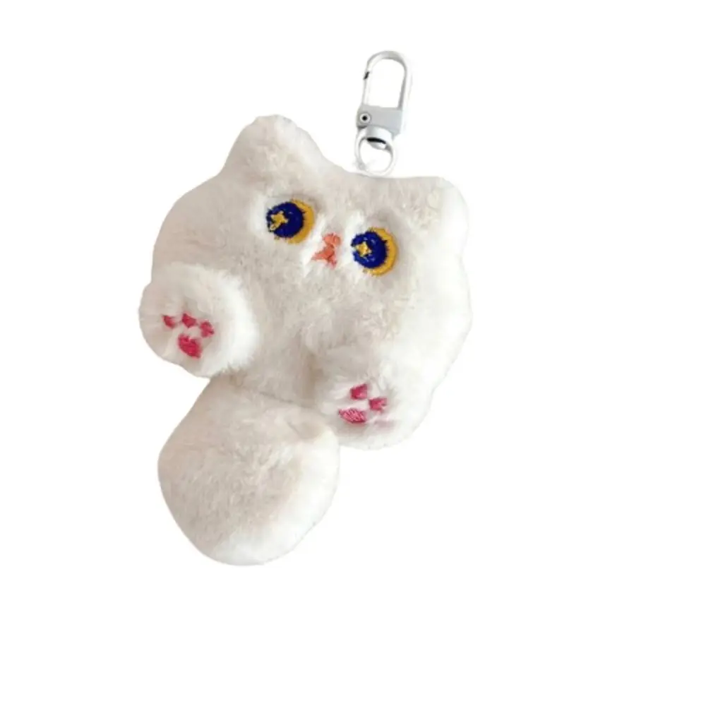 

Soft Cute Cat Plush Keychain Stuffed Cartoon Rabbit Doll Keyring Kawaii Creative Animal Pendant with Tail Car Key Pendant