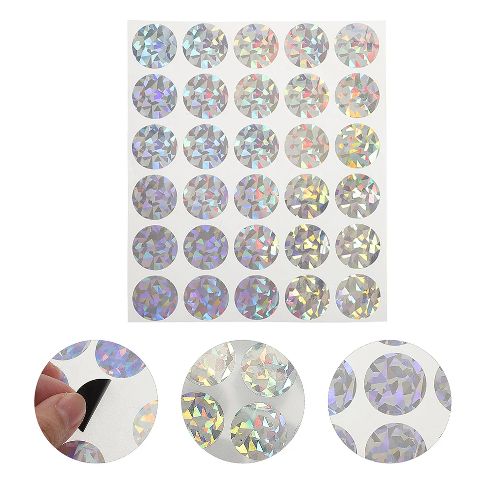 

5 Sheets Scratch Card Stickers Party Game Tool Prizes Kids Adults Handmade Craft Supplies Folder Labels