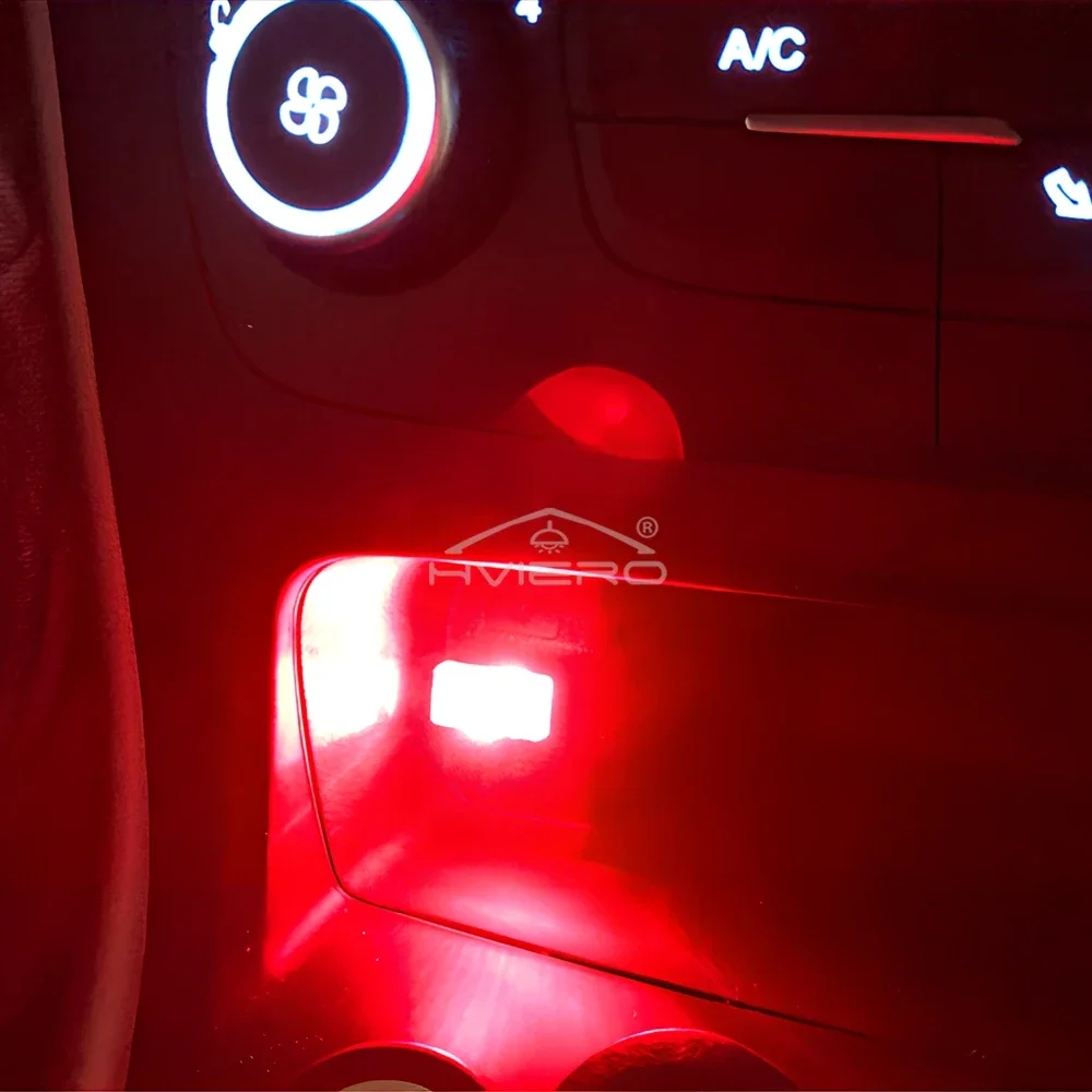 Mini Auto USB Car Rgb LED Atmosphere Light Red Blue White Decorative Lamps Emergency Lighting Universal Portable Plug Play Night