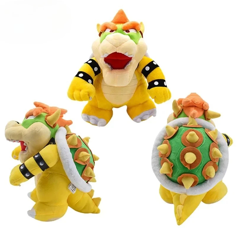 25cm Bowser Anime Peripherals Plush Doll Soft Stuffed Toys Cute Classic Cartoon Character Ornament Birthday Party Gifts
