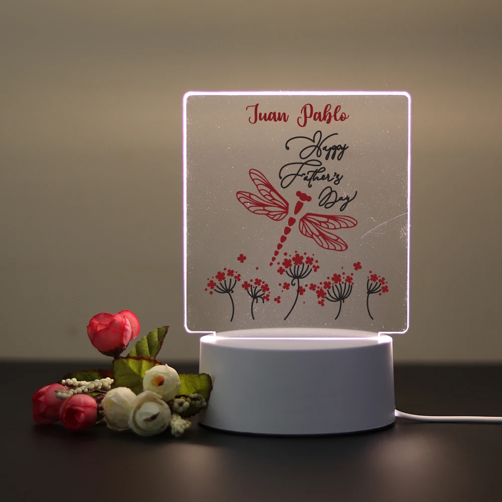 

Personalized Custom Dragonfly Fashion 3D Led Night Lamp Gift For Kids Birthday Christmas Gifts For Kids Toys