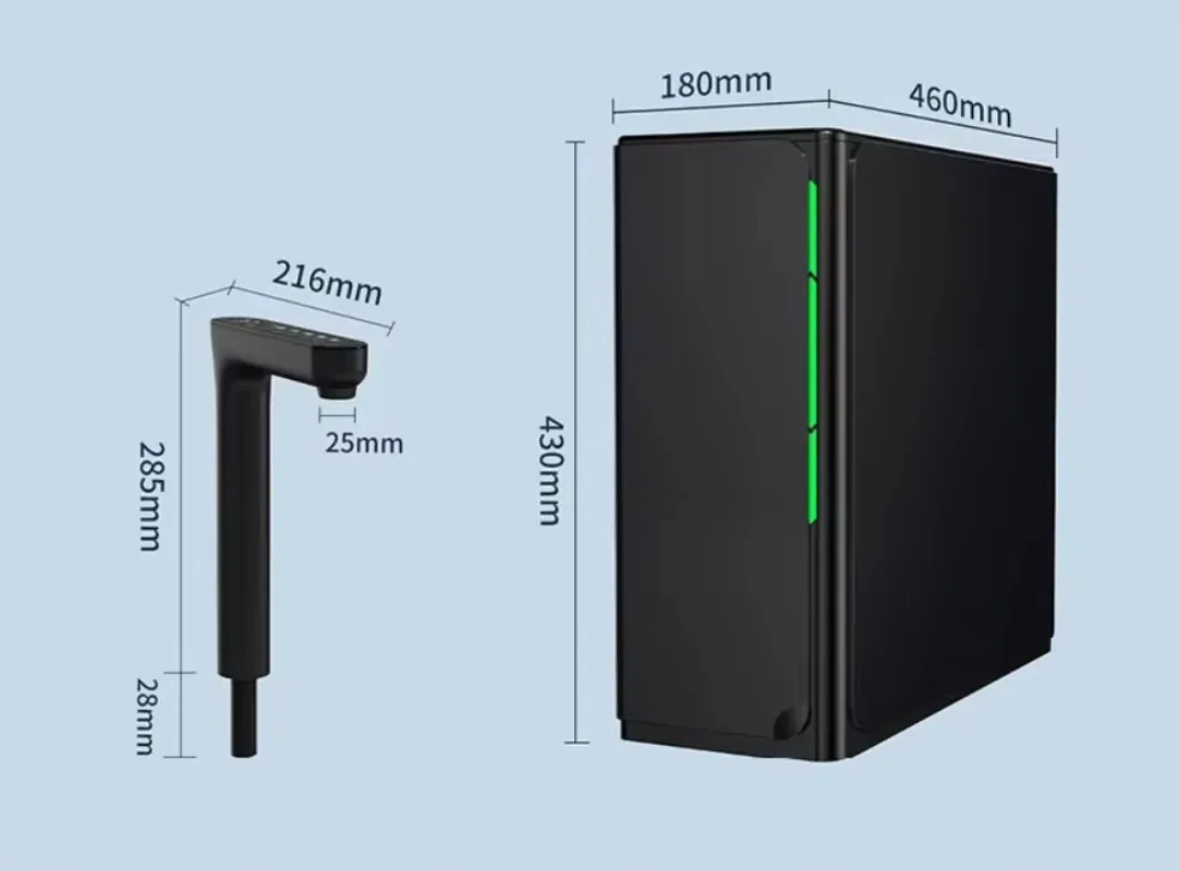 Water Purifier with Heating 800G Tankless RO Filtration Under Sink  Water Dispenser with Purification Heating and Water Faucet