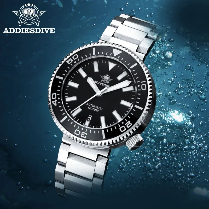 ADDIESDIVE Top Brand Automatic Mechanical Watch Super Luminous Stainless Steel Classic Watches For Men 100bar Diving Wristwatch