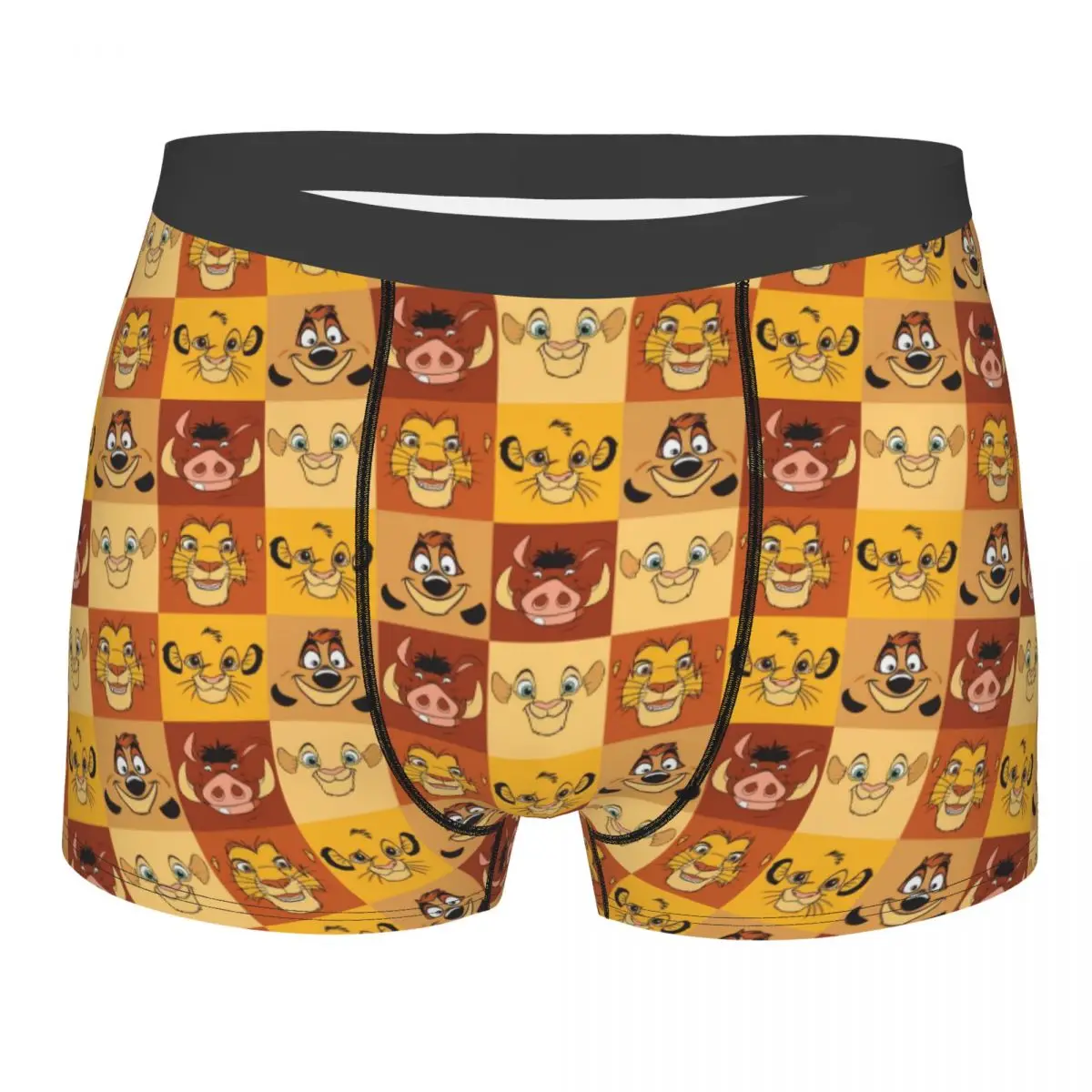 Custom Timon And Pumbaa The Lion King Boxer Shorts For Homme 3D Print Cartoon Movie Underwear Panties Briefs Soft Underpants