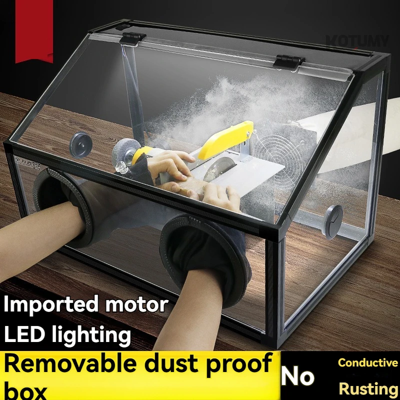 Clear Acrylic Dust Protection Box, Polisher Grinding Table Cover Ideal for Jade Beeswax Craft Carving