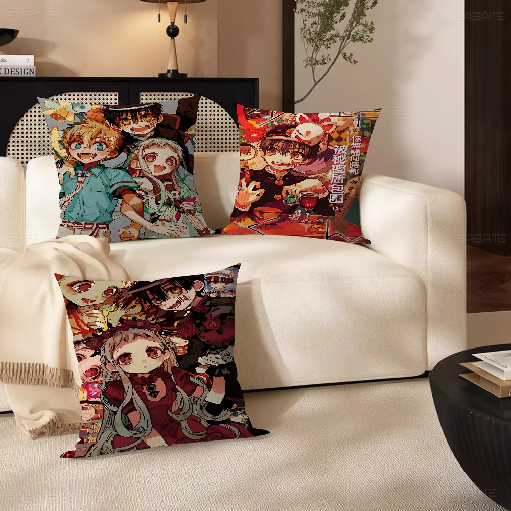 Toilet-Bound Hanako-kun Pillowcase Toon Gift Cushion Cover Bedroom Home Sofa Chair Seat Decor Pillow Case