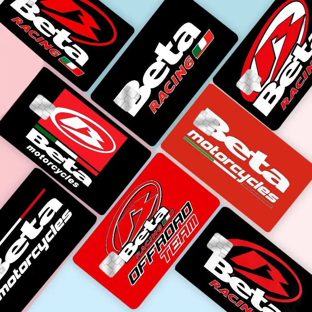 B-Beta Racing 2024 Anime Cartoon Skin Stickers Film Tape Case for Big Credit Debit Card Front Side