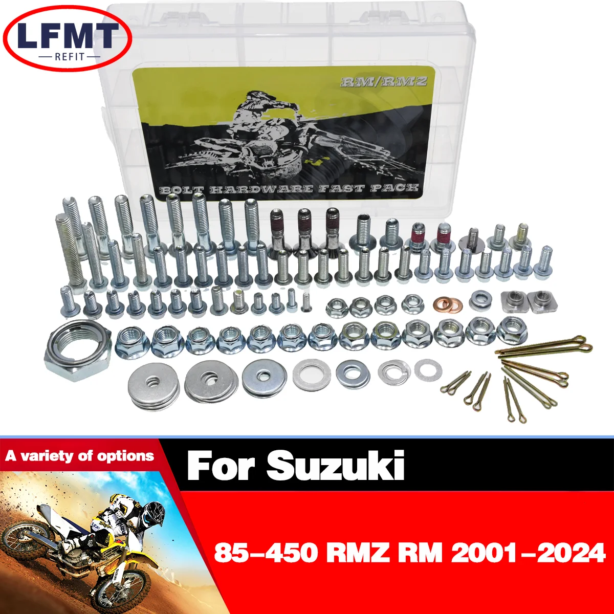 

Motorcycle Hardware Bolt Full Plastics Fastener Kit For Suzuki 85 125 150 200 250 300 350 400 450 RMZ RM 2001-2025 Repair parts