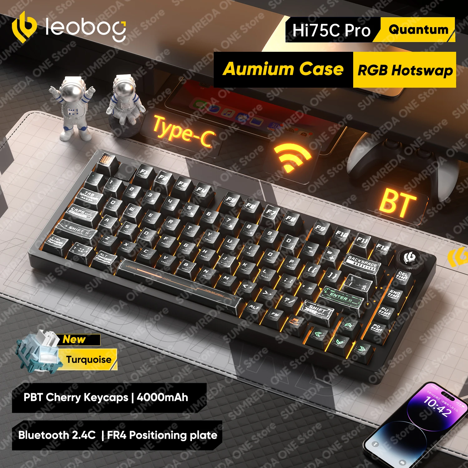 Leobog Hi75C Hi75C Pro ワイヤレスメカニカルキーボード 75