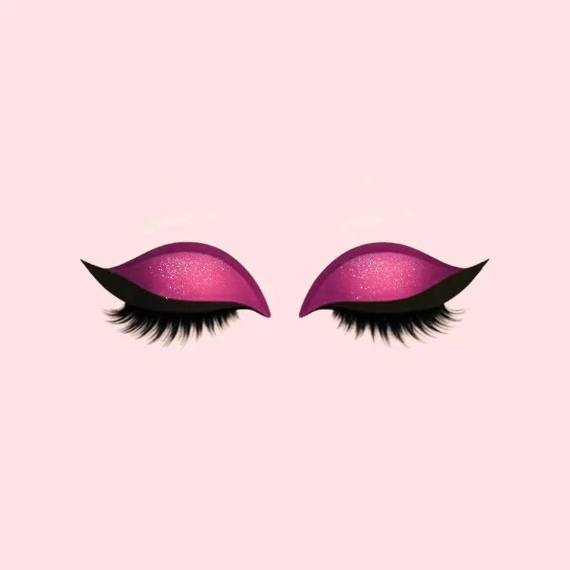 Lazy Eye Shadow Eyelash Patch Eyeshadow Eyelashes Makeup Stickers Fashion Eyelid Line Sticker Reusable with False Lashes Shadow