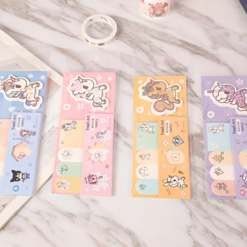 Imagem -02 - Unicorn Memo Pad Sticky Notes Bonito n Times Stationery Label Creative Notepad Bookmark Post Material Escolar 24 Pcs por Lote