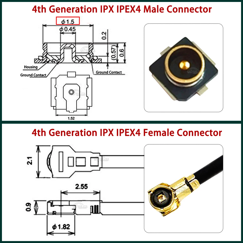 5Pcs/Lot U.F.L IPX MHF4 Cable IPEX4 Female to IPEX-4 Female Jack Connector U.fl RF1.13 Coaxial Jumper WIFI 3G 4G Extension Cable