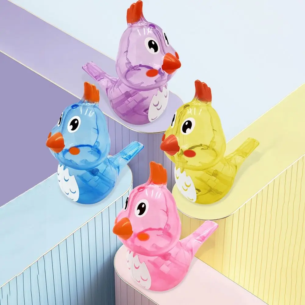 Novo com cordão água pássaro apito adicionar água multicolorido warble apito dos desenhos animados pássaro apito aprendizagem precoce presente