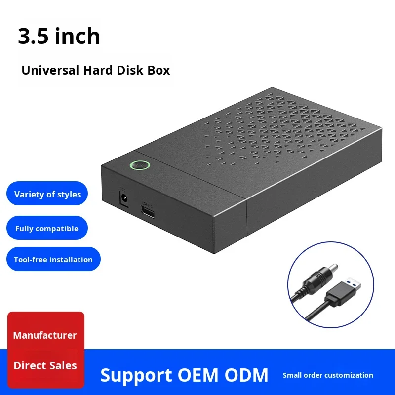 hit productFactory Direct Sale 3.5 Inch USB3.0 Mobile Hard Disk Box Plastic + ABS Shell No Installation Required Solid State Dri