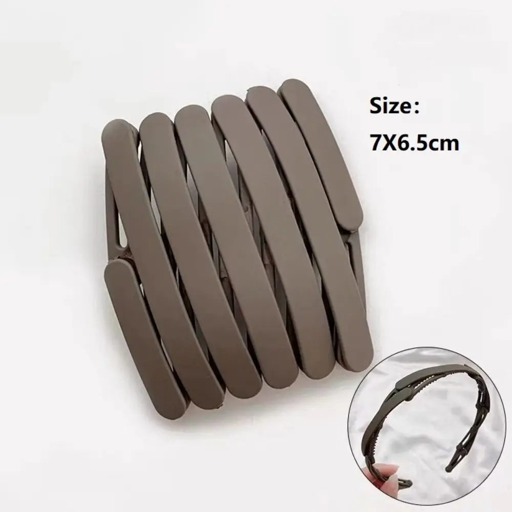 ที่คาดผมที่คาดผมแบบพับเก็บได้ผ้าเครื่องประดับผมที่หนีบผมใช้ได้ทุกเพศใหม่