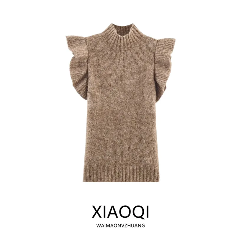 

Женский облегающий вязаный топ, осень-зима, новый дизайн, многослойное украшение, европейский женский свитер Sle Faion