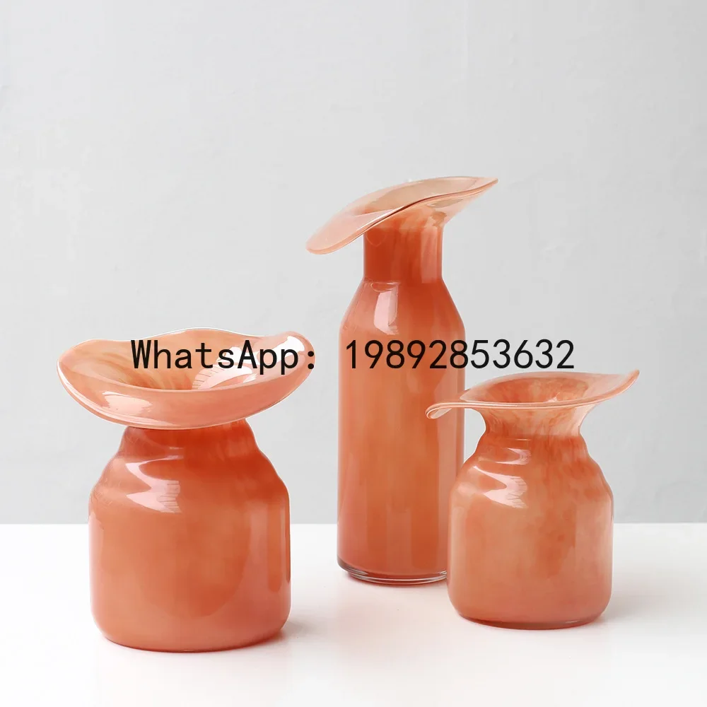 Glass Vase Wide-mouth Hydroponic Bottles Colorful Flower Vase Terrarium Flower Arrangement Accessories Home Decoration
