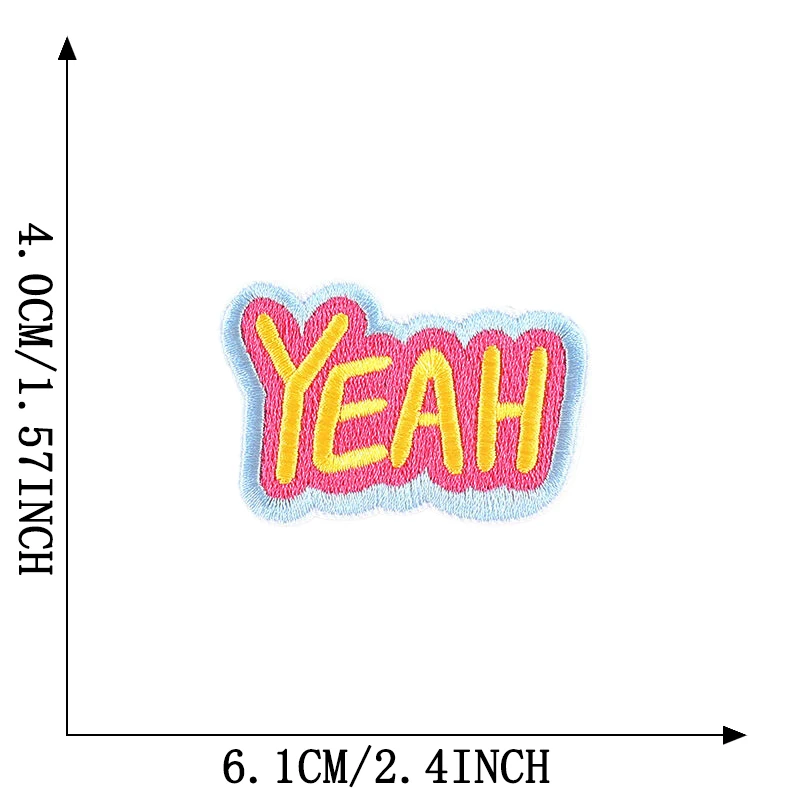 Brief niedlichen kleinen Eisen auf Patches für Kleidung gestickte Aufkleber Naszywka DIY Thermo kleber Kinder Baby Stoff Nähen Parches – Detail 12
