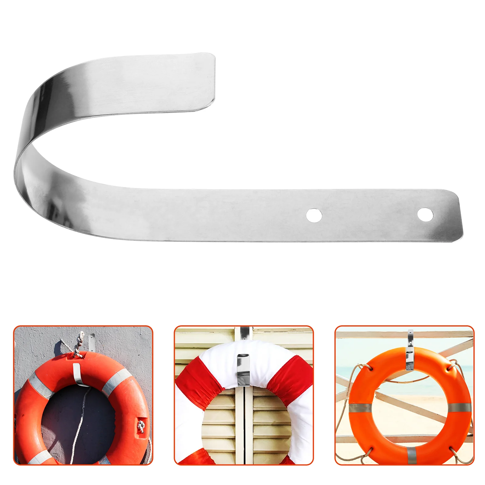 

Hanger Life Buoy Bracket Clothes Hanging Inflatable Boat Stainless Steel Telescopic Hook Swimming Pool Hooks