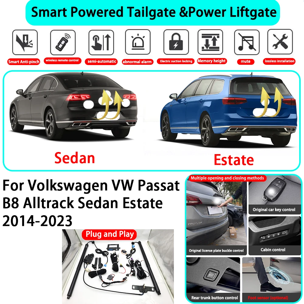 

﻿for Volkswagen VW Passat B8 Alltrack Sedan Estate 2014-2023 Smart Automatic Powered Tailgate Electric Power Tailgate Lift Kit