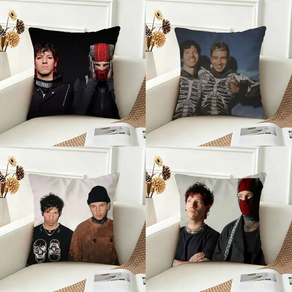 Twenty One Pilots  Double-sided Printed Square Decorative Cushion Cover for Sofa Living Room Home Decor