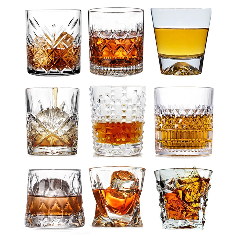 1 SZTUK kieliszków do whisky, staromodnych kieliszków do kamieni, szkła do koktajli, whisky, bourbonu, ginu, wódki, brandy