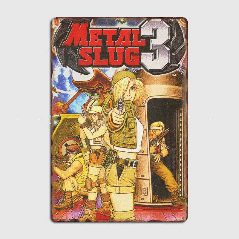 Metal Slug X Collection Metal Plaque Poster Club Home Bar Cave Classic Plaques Tin Sign Poster Room Wall Decor