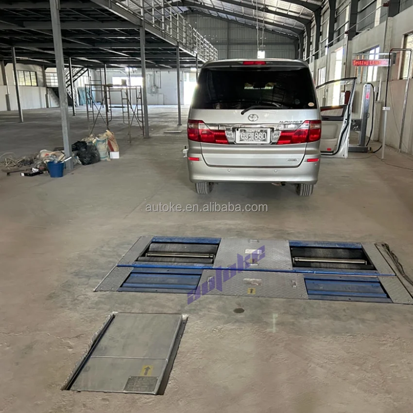 3-in-1 Automatic Vehicle Test Line Roller Axle(Wheel)Load Brake Tester Sides Tester