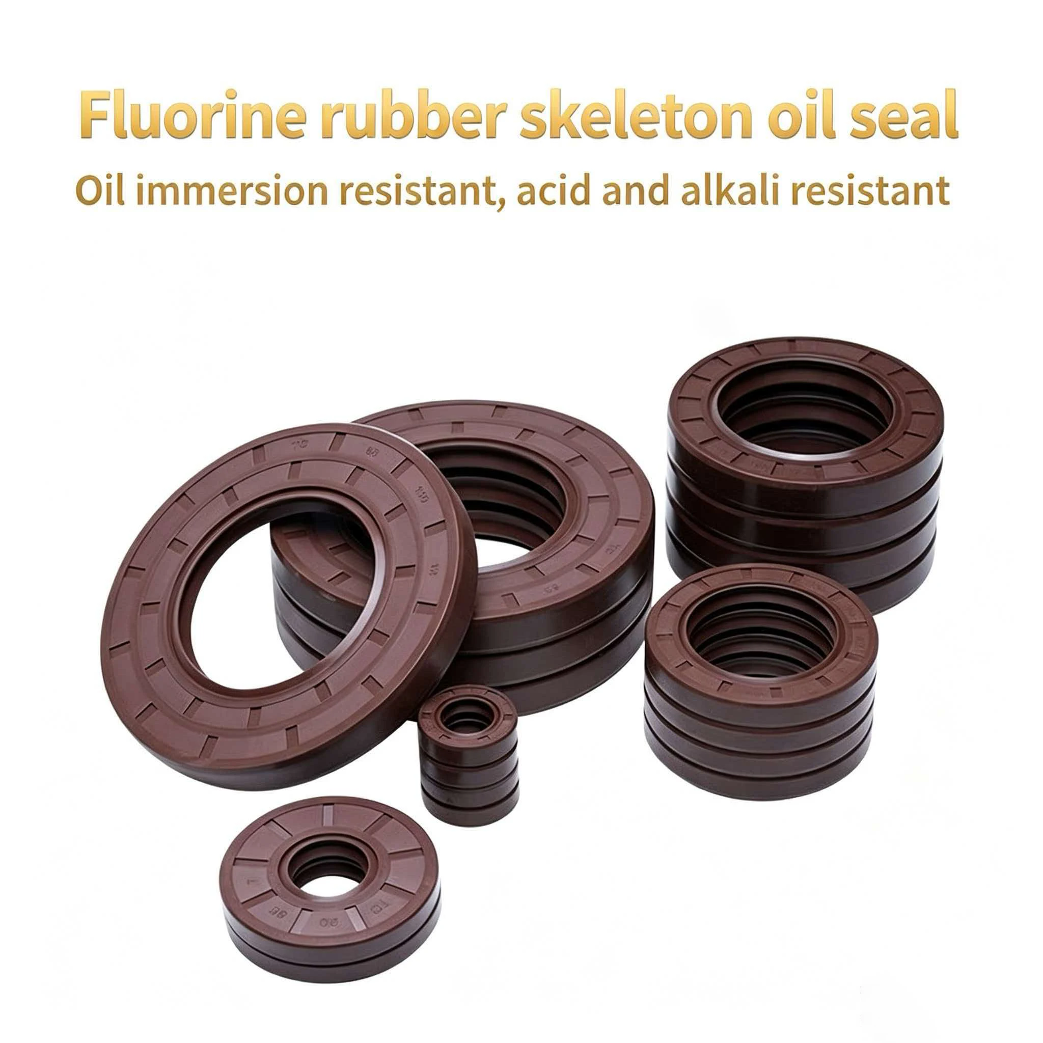 1PCS FKM Framework Oil Seal ID 12/13/14/15/16/17mm OD 18-40mm Height 4-10mm Fluoro Rubber Gasket Rings Cover with Spring