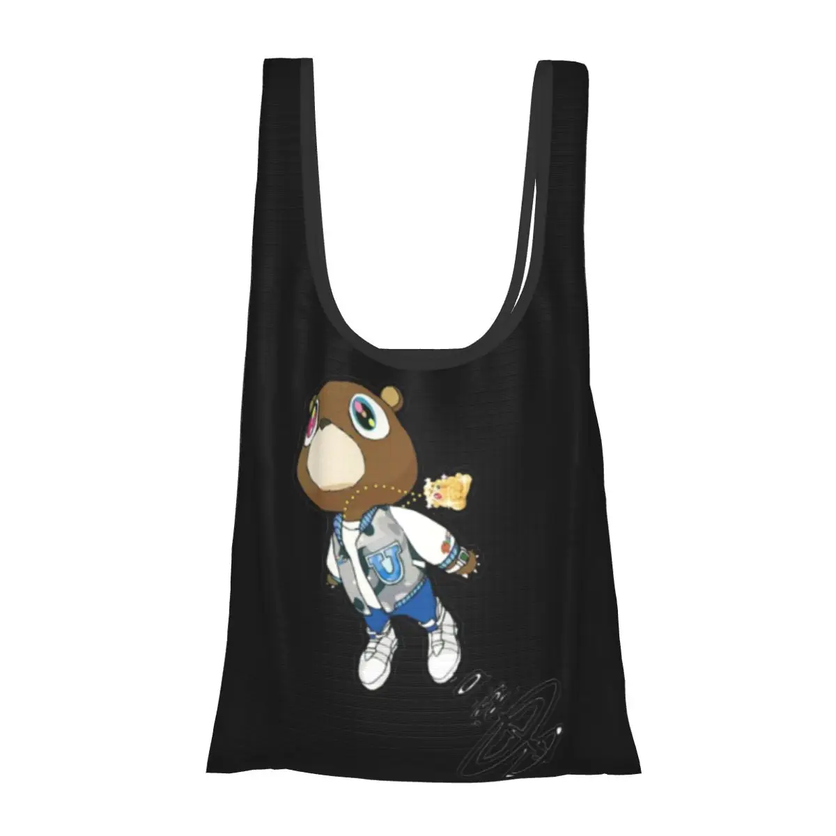 Kanye West Dropout Bear Chicago Vintage graduación bolso portátil de gran capacidad bolso de compras bolso de comestibles bolso de hombro