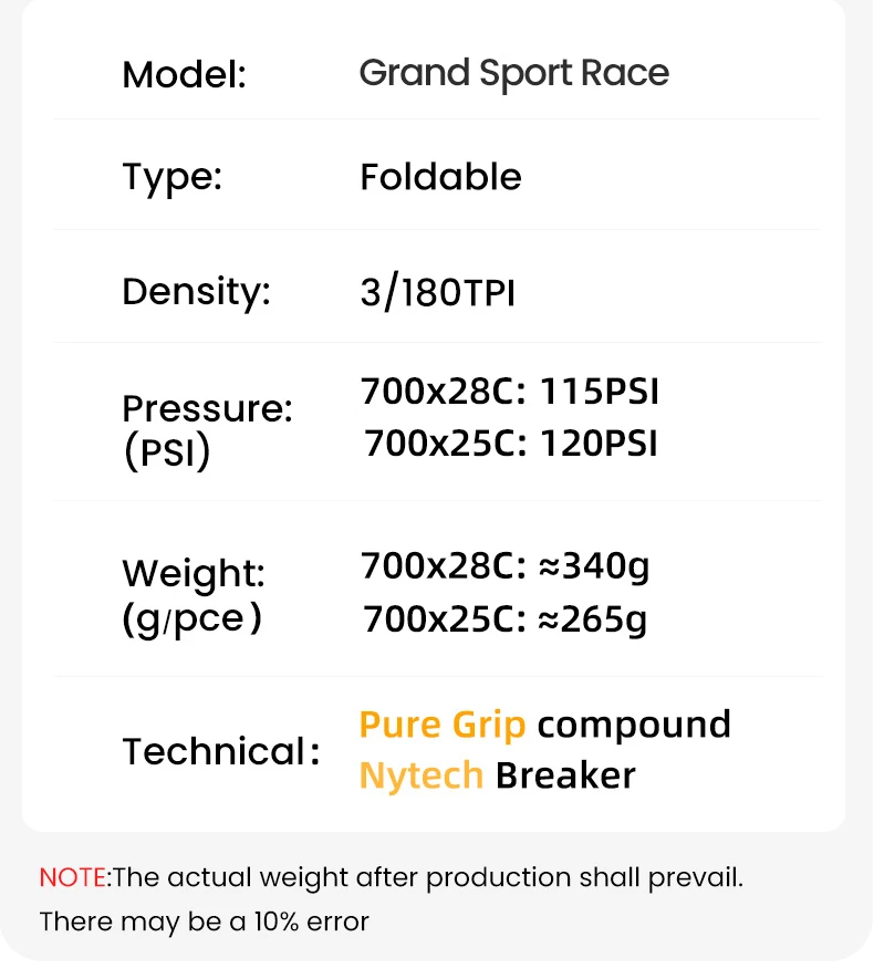 Continental Rennradreifen ULTRA Sport III & GRAND Sport Race 700× 25C /28C/32C Rennrad Nicht-Faltbarer / Faltbarer Gravel-Reifen – Detail 9