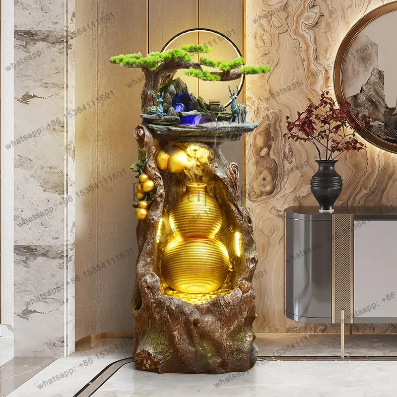 

Rockery flowing water fountain lucky ornament living room circulating water floor decoration