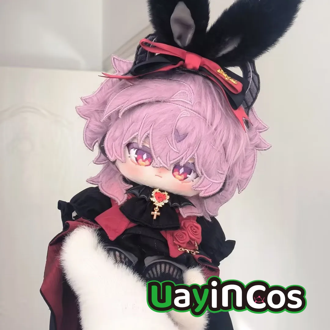 20 سنتيمتر ملابس دمى قميص ربطة القوس فيونكة الجوارب أرنب الأذن أفضل قبعة أسود أزرق الملابس زي دعوى اكسسوارات أنيمي لعبة لعبة الاطفال الهدايا