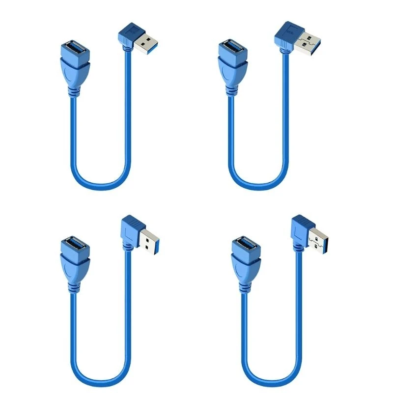 D0ua USB extensão do ângulo esquerdo da esquerda 90 graus um homem para fêmea para laptop USB Mouse Disk Disk