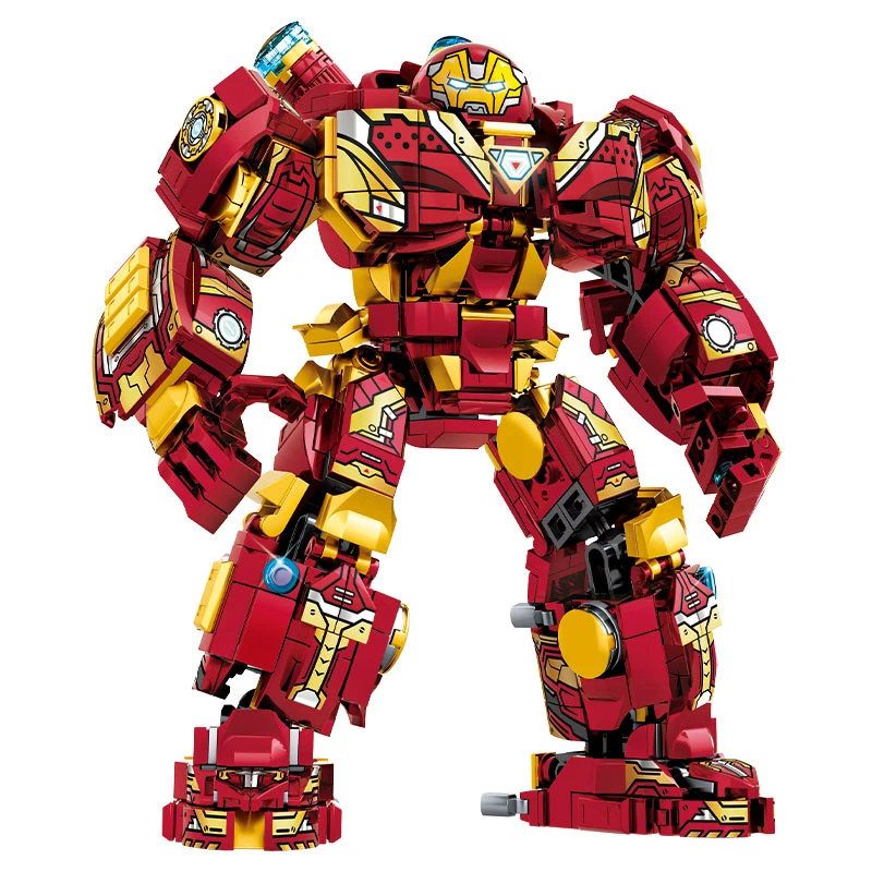 Marvel Avengers Blocks Model Iron Man Mecha Hulkbuster War Machine SuperHeroes DIY Building Bricks Dolls Toys for Boys Kids
