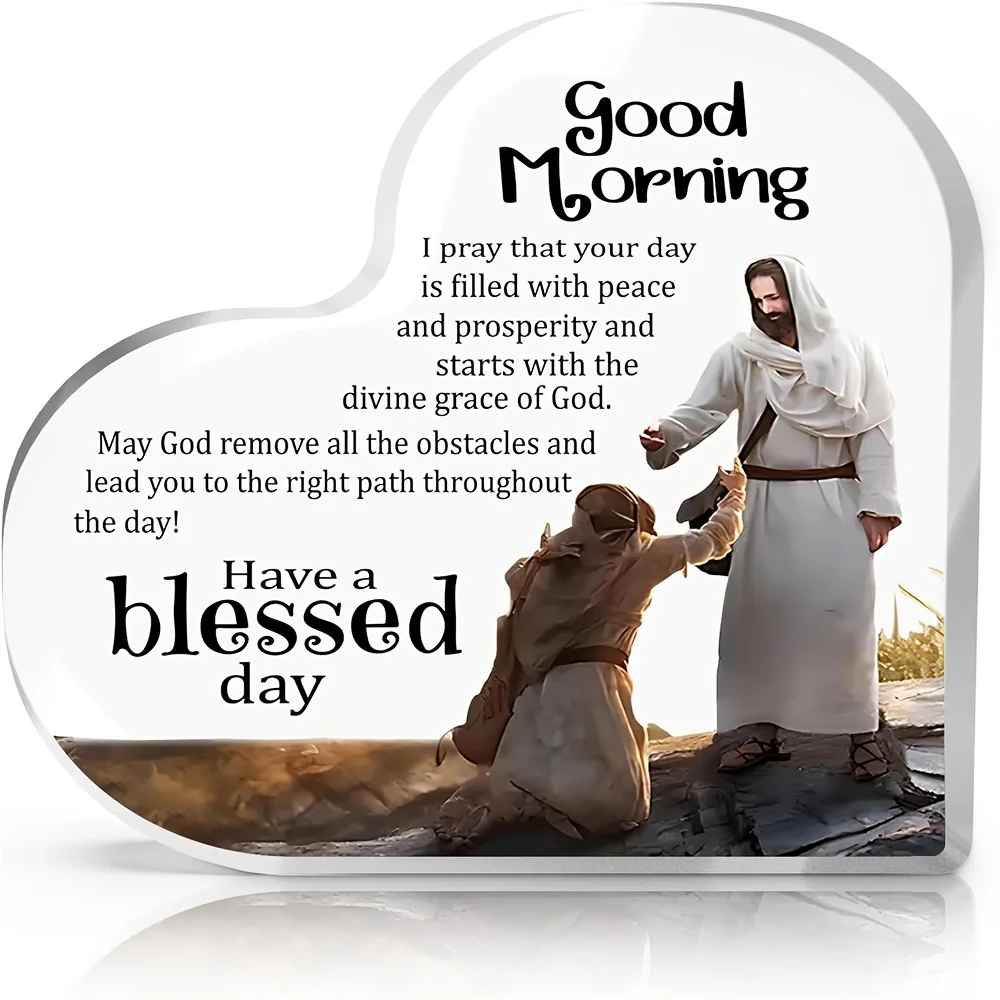 CIFBUY Acrylic Plaque Bible Verse Scripture Desktop Decor Inspirational Religious Home Office Ornament Gift For Women