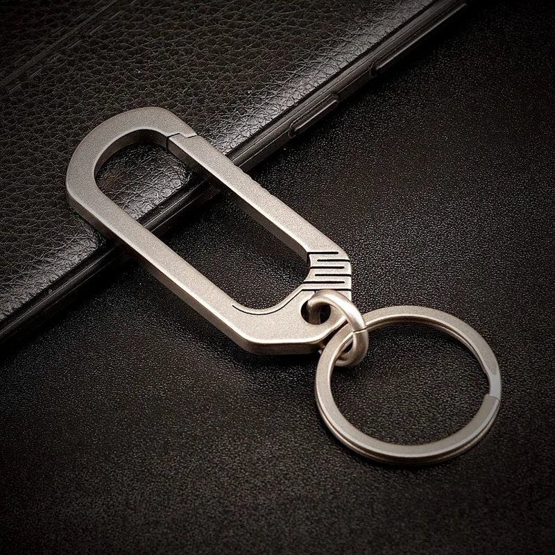 Titanium Buckle Keychain Titanium Alloy Creative Simplicity Buckles Camping Accessories Outdoor Pocket Tool